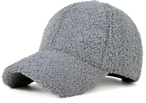 YAMEE Cappello Baseball Donna Peluche Calda,Cappello Donna Invernale Leggero,Cappello Donna con Visiera,Cappello Baseball Invernali Berretto Regolabile per Uomo Donna,Circonferenza della Testa 56-59cm