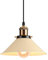 iDEGU Retro Pendelleuchte, 22CM Vintage Hängelampe E27 Industrieller Lampenschirm aus Metall Deckenleuchte Hängeleuchte für Esszimmer Wohnzimmer Küche Schlafzimmer Restaurant (Hellgelb)