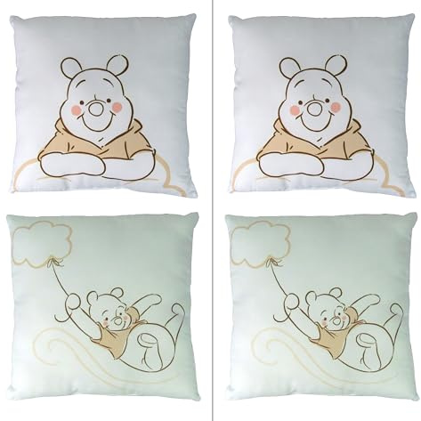 2 Stück Kinderkissen - Dekokissen ca. 30cm x 30cm - Standard 100 by Oeko-TEX® geprüfte Qualität- Original Lizenzware - Pooh