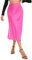 Timuspo Satin Rock Lang Elegant Midirock A-Linie Wickelrock Damen mit Verdeckter Gummizug Figurbetont Rosenrot M