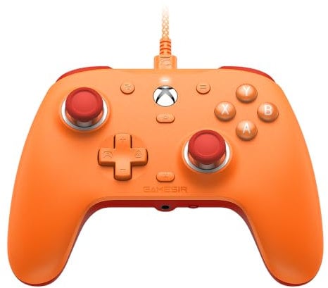 GameSir G7 SE Wired Controller für Xbox Series X|S, Xbox One & Windows 10/11, Plug and Play Gaming Gamepad mit Hall-Effekt Joysticks/Hall Trigger, 3.5mm Audio Jack (Orange)