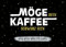 Montags-Motivation: Humorvolle Kaffee-Sprüche Postkarte in Schwarz-Weiß, Typografie Design, Lustige Deko & Geschenk