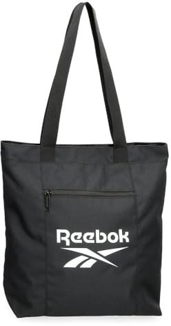 Reebok Ashland Einkaufstasche, Schwarz, 39 x 39 x 12 cm, Polyester, von Joumma Bags, Schwarz, Talla única, Einkaufstasche