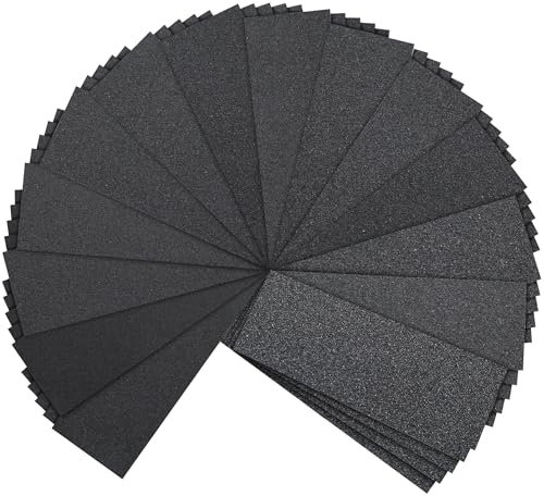 70 Stück Schleifpapier Set, 23x9 cm Nassschleifpapier, Körnung 120 150 180 240 320 400 600 800 1000 1200 1500 2000 2500 3000, Schmirgelpapier Fein Holz zum Polieren von Autos, Metallen, Wänden