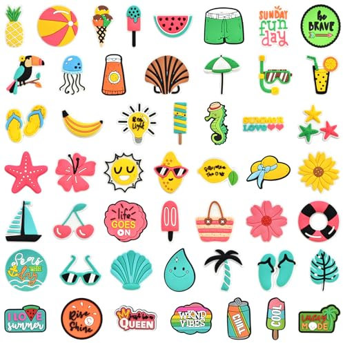 Sxutop 50 Pièces Breloques Chaussures en PVC Shoes Charms Pins Dessin Animé Mignons Bijoux de Chaussure Breloque pour Sabot Sandale Shoe Decoration Accessoire pour Garçon Fille Enfant et Adulte