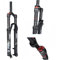 Federgabel MTB, gabeldämpfung 26/27,5/29 Zoll 1-1/8 Gerade/konische Fahrrad-Luftfedergabel Federweg 120MM 9 * 100MM QR Scheibenbremsen Fahrrad Vordergabeln Manuell/Fernsperre(Straight-manual,26in)