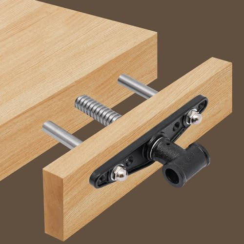 Holzbearbeitungs-Schraubzwinge Vordere Schraubzwinge Schraubstock für Holzbearbeitung Schwarz Silber Gewinde-Durchmesser: 25mm