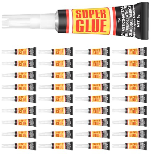 Lot de 36 tubes de colle instantanée ultra résistante - 3 g - Extra forte - Étanche et transparente - Convient pour les plastiques, les métaux, la céramique, le cuir, les chaussures et les résines