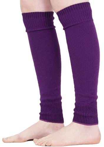 Mysocks Stulpen Damen beinwärmer Frauen Mädchen Winter 80er Stulpen Beinstulpen Beinwärmer Kniestrümpfe Leg Warmers Strümpfe in Einheitsgröße, Elektrisch Lila