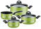 GSW Milano 800396 4-Piece Saucepan Set, Green, Aluminium, 24 cm, 7 Units