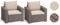 Allibert Lounge Sessel, Garten, California Sessel 2 Stück, cappuccino/panama Sand, 83 x 68 x 72 cm, Kunststoff Lounge Sessel