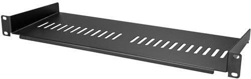 StarTech.com 1U Server Rack Shelf - Universal Vented Rack Mount Cantilever Tray for 19 Network Equipment Rack & Cabinet - Heavy Duty Steel - Weight Capacity 44lb/20kg - 7 Deep Shelf (CABSHELF1U7V)