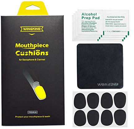 wingkind Alto/Tenor Saxophon & Klarinette Mundstück Kissen Patches Pads, 0,8 mm schwarz