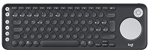 Logitech K600 Tastiera TV Wireless con Touchpad e D-Pad per Smart TV e PC Home Theater, Tasti Multimediali, Multi-Dispositivo, TV Samsung, LG e Sony/Windows/Mac/Android, Layout Spagnolo QWERTY, Nero