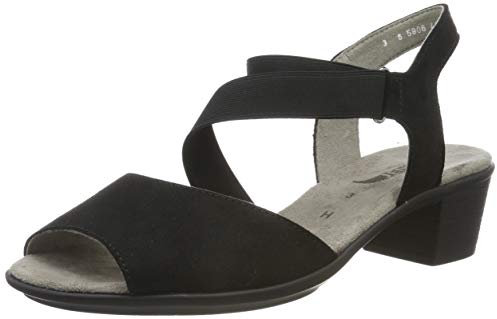 Jenny Damen BALLINA 2256404 Riemchensandalen, Schwarz (Schwarz 71), 36.5 EU