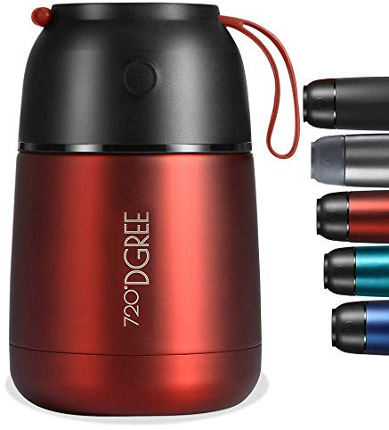 720°DGREE Recipiente térmico para Comida “wunderJar“ - 530 ml - Frasco Acero Inoxidable - Alimentos fríos y calientes como Comidas de Bebé, Sopas, Cocidocena y Almuerzo - Sin BPA