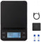 3T6B Elektronische Kaffeewaage, 3 kg/0.1 g Hochpräzise Küchenbackwaage, Tara Fuction Food Scale mit Rutschfester Matte und LCD-Timer (Weißlicht, USB-Aufladung)