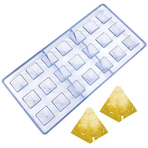 DUBENS 21 Hohlraum 3D Pyramide Form Polycarbonat Schokolade Form kreative Fondant Formen Candy Cake Mold Küche Backen Gebäck Werkzeuge Küchenwerkzeuge