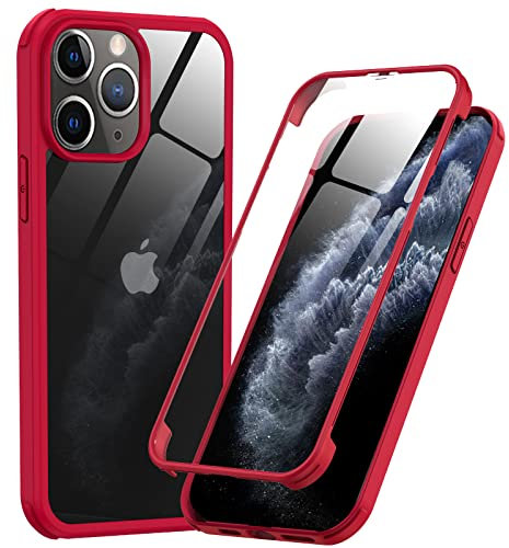 Phoneaura für iPhone 11 PRO 360 Grad Schutzhülle für iPhone 11 PRO Handyhülle; iPhone 11 PRO Hülle mit Glas und iPhone 11 PRO Case (VORNE+HINTEN)