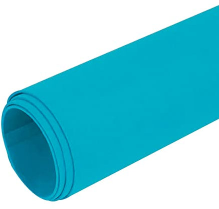 Moosgummi 90cm breit ab 0,5m 23 Farben Schaumgummi PE Schaumstoff Basteln Stoff, gerollter Versand, Farbe:ozeanblau