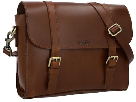 Gusti Lenkertasche Leder - Baden C. Umhängetasche Fahrradtasche Tasche Ledertasche Vintage Braun Leder