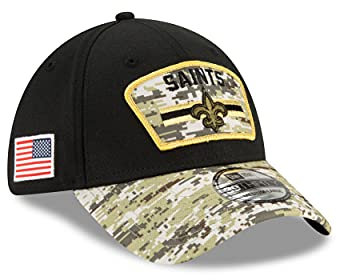 New Era NFL21 Salute to Service 39Thirty Cap New Orleans Saints Schwarz Camouflage, Size:L/XL