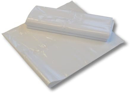 dm-folien Weiße Müllbeutel 70 Liter I 360 Stück I 630 x 850 mm I Robuste Müllsäcke ohne Zugband I LDPE-Mülltüten 14 my I Premium Abfallsäcke für Garten & Haushalt I stabil & reißfest
