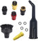 AVAENZO Accessoires pour Nettoyeur Vapeur Karcher Easyfix SC1 SC2 SC3 SC4 SC5, Lot de 4 Brosses Rondes 1 Buse à main 1 Buse Noir/Jaune Pièces Détachées