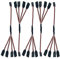 Nuofany 5pcs JR Y Connector Servo Extension Cable 3 Pin JR Plug Splitters 1 Male to 3 Female Servo Y Extension Connector for RC Models Cars Plane Helicopter Drone (1 Male to 4 Female)