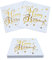 Happy Birthday Servietten, 60 Stück Servietten Geburtstag, Papierservietten Papier Napkins 33x33cm,für Mann Frau Mädchen Geburtstag Party Deko (Weiß+Gold)