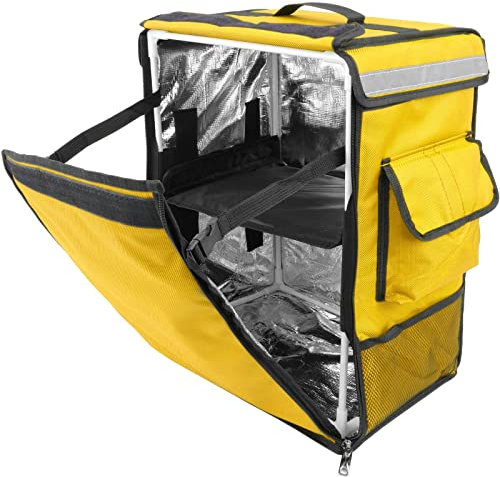 PrixPrime - Mochila isotérmica para Reparto de Comida a Domicilio Color Amarilla
