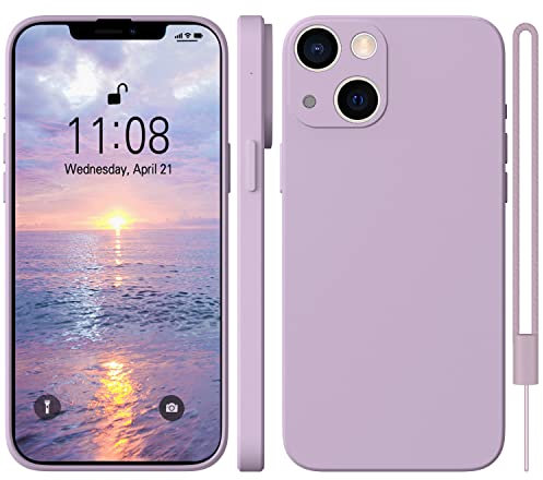 WXX for iPhone 14 Case Silicone Ultra Slim Camera Protection for iPhone 14 Phone Case Cute Girls Women Soft Gel Cover Rubber Anti-Scratch Compatible for iPhone 14 6.1-inch Purple