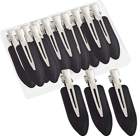 20 Stück Makeup-Haarclips keine Falten Haarklemmen Damen keine Biegung Haar Lockenstifte (Schwarz)
