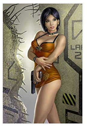 FISH DRAGATE Ada Wong Gaming-Poster 11 Leinwandposter Wandkunst Dekor Druck Bild Gemälde für Wohnzimmer Schlafzimmer Dekoration Rahmen Stil 30 x 45 cm