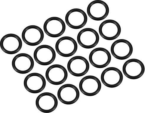 QUARKZMAN 25mm x 18mm x 3.5mm Nitrilkautschuk O-Ringe x 20 Stücke Rund Dichtungsscheibe für Wasserhahn Klempner Reparatur Dichtung Verbindung [Schwarz]