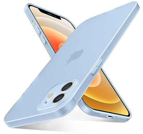 QLTYPRI Ultra Thin Case for iPhone 11 Case 6.1 inch with Full Coverage Camera Protection, Translucent Matte Slim Lightweight Soft Silicone TPU Bumper Shockproof Phone Case Cover for iPhone 11 – Blue