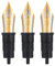 Set of 3 Jinhao X159, 1935 and 9019 Fountain Pen Replacement Nib Parts (EF, F and M) Gold Trim