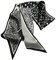 GIMIRO Satin Seidenschal 148 x 13,5 cm Krawatte Double Layer Bund für Blazer, Mantel, Kleid (Black/White Dots)