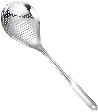 Stainless Steel Skimmer Strainer Slotted Spoon Colander Mesh Deep Fryer Scoop Strainer Spoon Small
