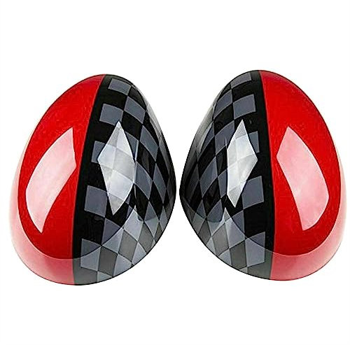 YuZong Coquille Miroir Voiture pour Mini Cooper R55 R56 R57 R58 R60 R61,Coque de rétroviseur latéral Couvre Capuchon Décoration Accessoires