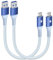 CONMDEX Lot de 2 câbles USB C courts 50CM/0,5M 10Gbps USB 3.1 Gen2 Type C Android Auto QC3.0 3,1 A USB A vers C Chargeur rapide pour Samsung Note20 Galaxy S23/S22 Z Flip 5 Tab S9 Pixel 8 Bleu