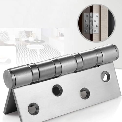 10 x Edelstahl Scharniere Tor - Schwerlast Türbänder - Gartentor Edelstahlscharniere 100mm x 75,5mm - Boote Beschlag Set - Steckverbinder für Möbel, Fenster, Schrank mit Befestigung - Türscharnier