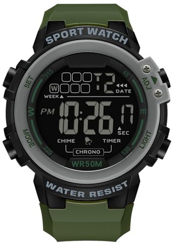Militär Uhr Herren Digitaluhr Herrenuhren Armbanduhr Herren Digital Uhr Outdoor Tactical Watch Military Watch 5 ATM Wasserdicht Stoppuhr Sport Chronograph Herren Groß Uhren Männer Jungen Sportuhr