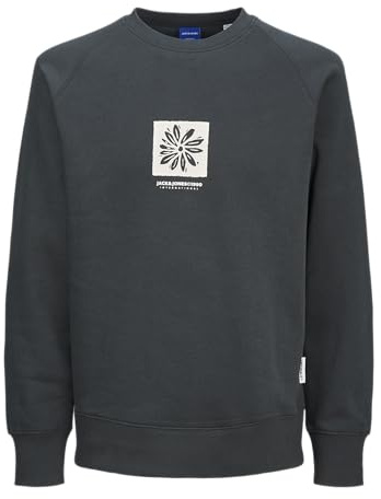 JACK&JONES Herren Jorportland Box Sweat Crew Neck Sweatshirt, Forest River, M