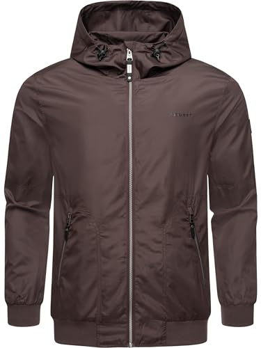 Ragwear Herren Übergangsjacke leichte Jacke kurz mit Kapuze Stewie II Dark Brown Gr. S