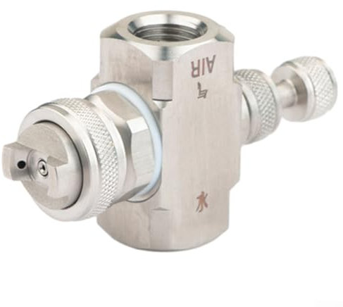 Ugello Atomizzante Aria Regolabile Acqua Gas Misto Esterno 304 Acciaio Multiuso Controllo Polvere Umidificazione Raffreddamento Distanza Spray 2-3m (E)