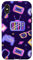 Hülle für iPhone X/XS Case Lila Retro Gaming Funky Gamer Vintage Videospiel