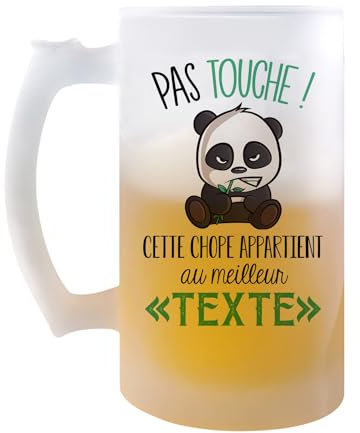 Chope Personnalisable | Verre à bière Pinte Idée Cadeau à personnaliserCollègue Travail Retraite Pot de Départ Anniversaire Noël Secret Santa Femme Homme (Pas Touche Meilleur)