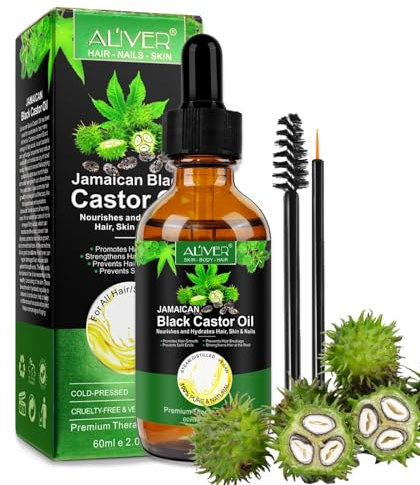 P-Beauty Rizinusöl Castor Öl 60ml, Haaröl - kaltgepresst, Bio & Vegan - Perfekt für Haut, Haare, Bart, Wimpern, Nägel - trockenes, strapaziertes, brüchiges Haar - Haarwachstum, Haarpflege & Hautpflege