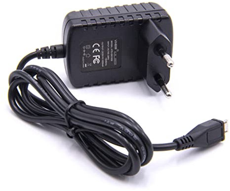 vhbw Micro-USB Ladegerät 1,0 A / 5V Ersatz für Philips CP1759/01, CP1761/01, CP1484/01 für Smartphone, Tablet, MP3-Player, usw. Schwarz